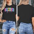 Back To School Neon Checkered Second Grade Colorful Teacher Women's T-Shirt, funny design