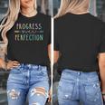 Back To School Progress Over Perfection Motivational Teacher Women's T-Shirt, funny design