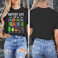 Battery Life Of a Preschool School Teacher School Week Women's T-Shirt, funny design Battery Life Of a Preschool School Teacher School Week Women's T-Shirt, funny design