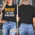 Boo I'm Your Homework Halloween Teacher Costume Women's T-Shirt, funny design Boo I'm Your Homework Halloween Teacher Costume Women's T-Shirt, funny design