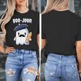 Boo Jour Ghost French Teacher Vintage Teacherlife Groovy Women's T-Shirt, Groovy Teacher Gifts, funny design