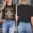You Can't Scare Me I Teach 5th Grade Retro Teacher Halloween Women's T-Shirt, funny design