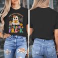 You Can't Scare Me I Teach Pre-k Teacher Halloween Ghost Men Women Kids Women's T-Shirt, funny design