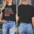 Capital Letters And Periods Bruh Teacher Women's T-Shirt, funny design Capital Letters And Periods Bruh Teacher Women's T-Shirt, funny design