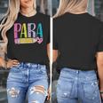 Colorful PARA Teacher Paraprofessional Cute Pencil Women's T-Shirt, funny design Colorful PARA Teacher Paraprofessional Cute Pencil Women's T-Shirt, funny design