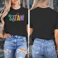 Colorful Steam Letters For Steam Program Teacher And Student Women's T-Shirt, funny design