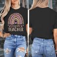 Cute Daycare Teacher Rainbow Leopard Print Childcare Worker Women's T-Shirt, funny design
