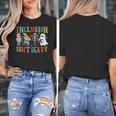 Cute Inclusion Isn't Scary Teacher Skeleton Ghost Halloween Women's T-Shirt, funny design Cute Inclusion Isn't Scary Teacher Skeleton Ghost Halloween Women's T-Shirt, funny design