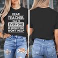 Dear Teacher i Talk To Everyone Funny Back To School Women's T-Shirt, funny design