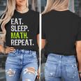 Eat Sleep Math Repeat Teacher Lover Women's T-Shirt, funny design Eat Sleep Math Repeat Teacher Lover Women's T-Shirt, funny design