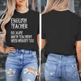 English Teacher Because Math Teachers Need Heroes Too Women's T-Shirt, English Teacher Gifts, funny design