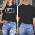 Fifth Grade Coquette Toile Blue Bow Floral Women Teacher Women's T-Shirt, funny design Fifth Grade Coquette Toile Blue Bow Floral Women Teacher Women's T-Shirt, funny design