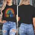 Fri-Yay Friyay Rainbow Colors Teacher Childrens Fun Designs Women's T-Shirt, funny design Fri-Yay Friyay Rainbow Colors Teacher Childrens Fun Designs Women's T-Shirt, funny design