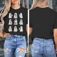 Ghost Reading Books Spooky Librarian Teacher Women Women's T-Shirt, funny design