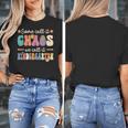 Groovy Some Call It Chaos We Call It Kindergarten Teacher Women's T-Shirt, Groovy Teacher Gifts, funny design Groovy Some Call It Chaos We Call It Kindergarten Teacher Women's T-Shirt, Groovy Teacher Gifts, funny design