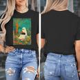 Groovy Ghost Reading Book Cat Halloween Ghost Teacher Women's T-Shirt, Groovy Teacher Gifts, funny design