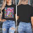 Groovy Teacher Cute Coquette Bow Flower Retro Back To School Women's T-Shirt, Groovy Teacher Gifts, funny design