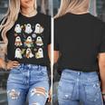 Halloween Ghost Music Teacher Playing Instruments Women's T-Shirt, funny design