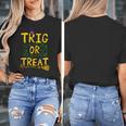 Halloween Math Teacher Trig Or Treat Student School College Women's T-Shirt, funny design