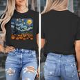 Halloween Pumpkin Starry Night Van Gogh Art Teacher Women's T-Shirt, funny design Halloween Pumpkin Starry Night Van Gogh Art Teacher Women's T-Shirt, funny design