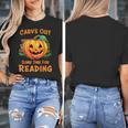 Halloween Teacher Librarian Pumpkin Reading Books Men Women Kids Women's T-Shirt, funny design Halloween Teacher Librarian Pumpkin Reading Books Men Women Kids Women's T-Shirt, funny design