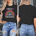 Hello Preschool Teacher Student Girls Rainbow Back To School Women's T-Shirt, funny design Hello Preschool Teacher Student Girls Rainbow Back To School Women's T-Shirt, funny design