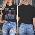 I'Ll Just Wait Until It's Quiet Skeleton Messy Bun Teacher Women's T-Shirt, funny design I'Ll Just Wait Until It's Quiet Skeleton Messy Bun Teacher Women's T-Shirt, funny design