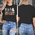 Inclusion Isn't Scary SLP Halloween Sped Teacher Women's T-Shirt, funny design