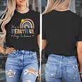 It's A Beautiful Day To Learn Cute Rainbow Boho Teacher Women's T-Shirt, funny design It's A Beautiful Day To Learn Cute Rainbow Boho Teacher Women's T-Shirt, funny design