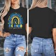 Be Kind Rainbow Down Syndrome Awareness Teacher Blue Yellow Women's T-Shirt, funny design Be Kind Rainbow Down Syndrome Awareness Teacher Blue Yellow Women's T-Shirt, funny design