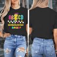 Kindergarten ABCD Rocks Teacher Student Back To School Women's T-Shirt, funny design