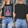La Maestra Halloween Mexican Bingo Card Teacher Lottery Card Women's T-Shirt, funny design
