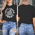 Let's Learn Today Checkered Apple Back To School Teacher Women's T-Shirt, funny design