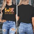 Love First Grade Happy Fall Thanksgiving Women 1st Teacher Women's T-Shirt, First Grade Teacher Gifts, funny design