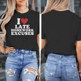 I Love Late Homework Excuses Sarcastic Teacher Lie For Men Women Women's T-Shirt, funny design I Love Late Homework Excuses Sarcastic Teacher Lie For Men Women Women's T-Shirt, funny design