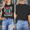 Love Them First Teach Them Second Teacher Student Love Quote Women's T-Shirt, funny design