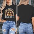 One Thankful Teacher Thanksgiving Rainbow Leopard Fall Women's T-Shirt, funny design One Thankful Teacher Thanksgiving Rainbow Leopard Fall Women's T-Shirt, funny design
