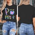 P Is For Pre-K Preschool Teacher Tie Dye Back To School Women's T-Shirt, funny design