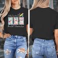 Preppy Silly Teacher Goose Build Character Back To School Women's T-Shirt, funny design