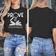 Prove It Text Evidences Reading Teacher First Day Of School Women's T-Shirt, funny design Prove It Text Evidences Reading Teacher First Day Of School Women's T-Shirt, funny design