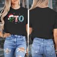 PTO Santa Hat Reindeer Parent Teacher Organization Christmas Women's T-Shirt, funny design