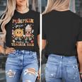Pumpkin Spice Makes Teacher Nice Retro Fall Spooky Season Women's T-Shirt, funny design