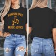 Pumpkin Spice And Music Advice Music Teacher Halloween Women's T-Shirt, funny design