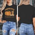 Pumpkin Spice And Teacher Life Halloween Teacher Women's T-Shirt, funny design
