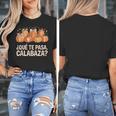 Qué Te Pasacalabaza Fall Immersion Teacher Spanish Teacher Women's T-Shirt, funny design Qué Te Pasacalabaza Fall Immersion Teacher Spanish Teacher Women's T-Shirt, funny design
