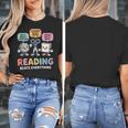 Reading Beats Everything Teacher Rock Paper Scissors Women's T-Shirt, funny design
