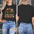 Retro Instructional Assistant Wildflowers Teacher Aide Women's T-Shirt, funny design Retro Instructional Assistant Wildflowers Teacher Aide Women's T-Shirt, funny design