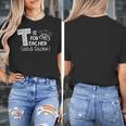 T Is For Teacher And Tacos For Teacher & Tacos Lovers Men Women Girls Kids Women's T-Shirt, funny design T Is For Teacher And Tacos For Teacher & Tacos Lovers Men Women Girls Kids Women's T-Shirt, funny design