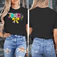 Teach Coquette Bow Teacher Back To School Happy First Day Women's T-Shirt, funny design