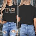 Teach Love Inspire Leopard Back To School Cute Teacher Men Women Girls Kids Women's T-Shirt, funny design